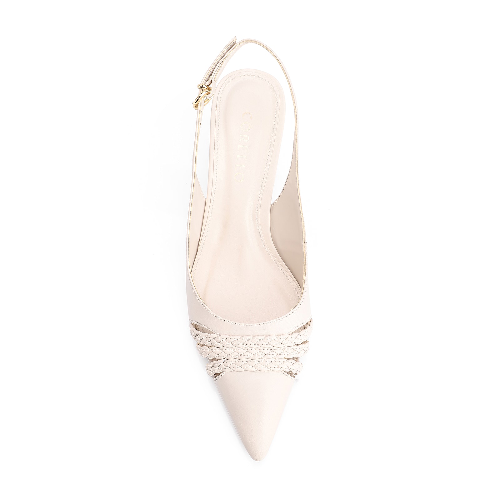 Scarpin Couro Off White