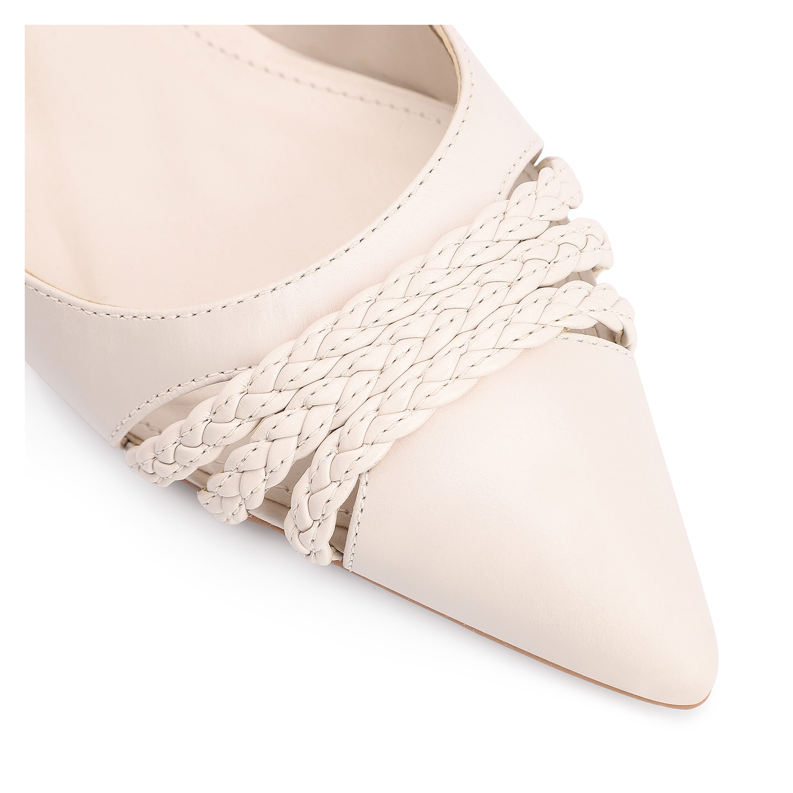 Scarpin Couro Off White