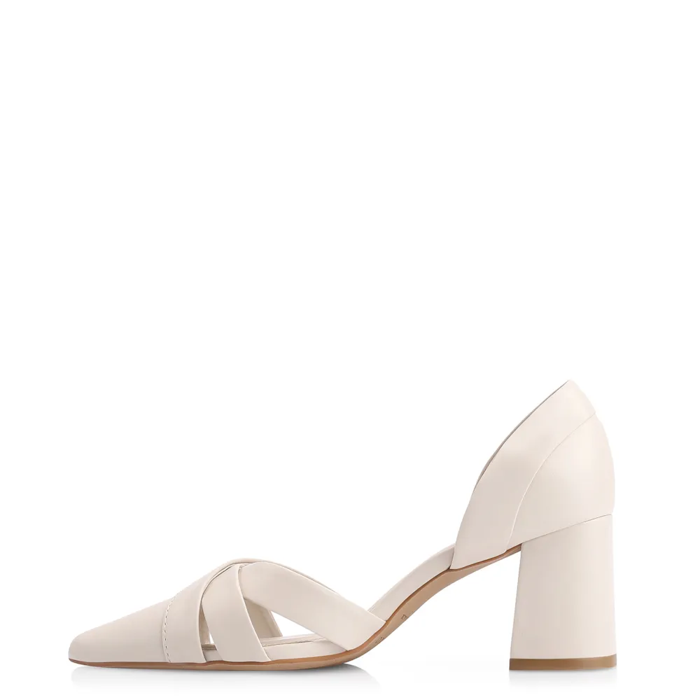 Scarpin Couro Off White - imagem 4