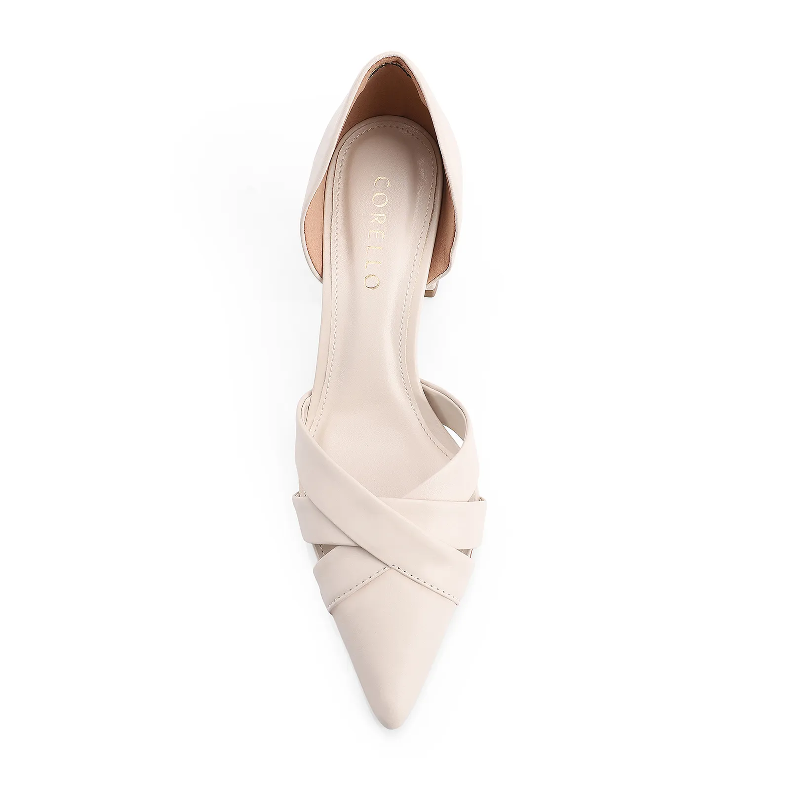 Scarpin Couro Off White