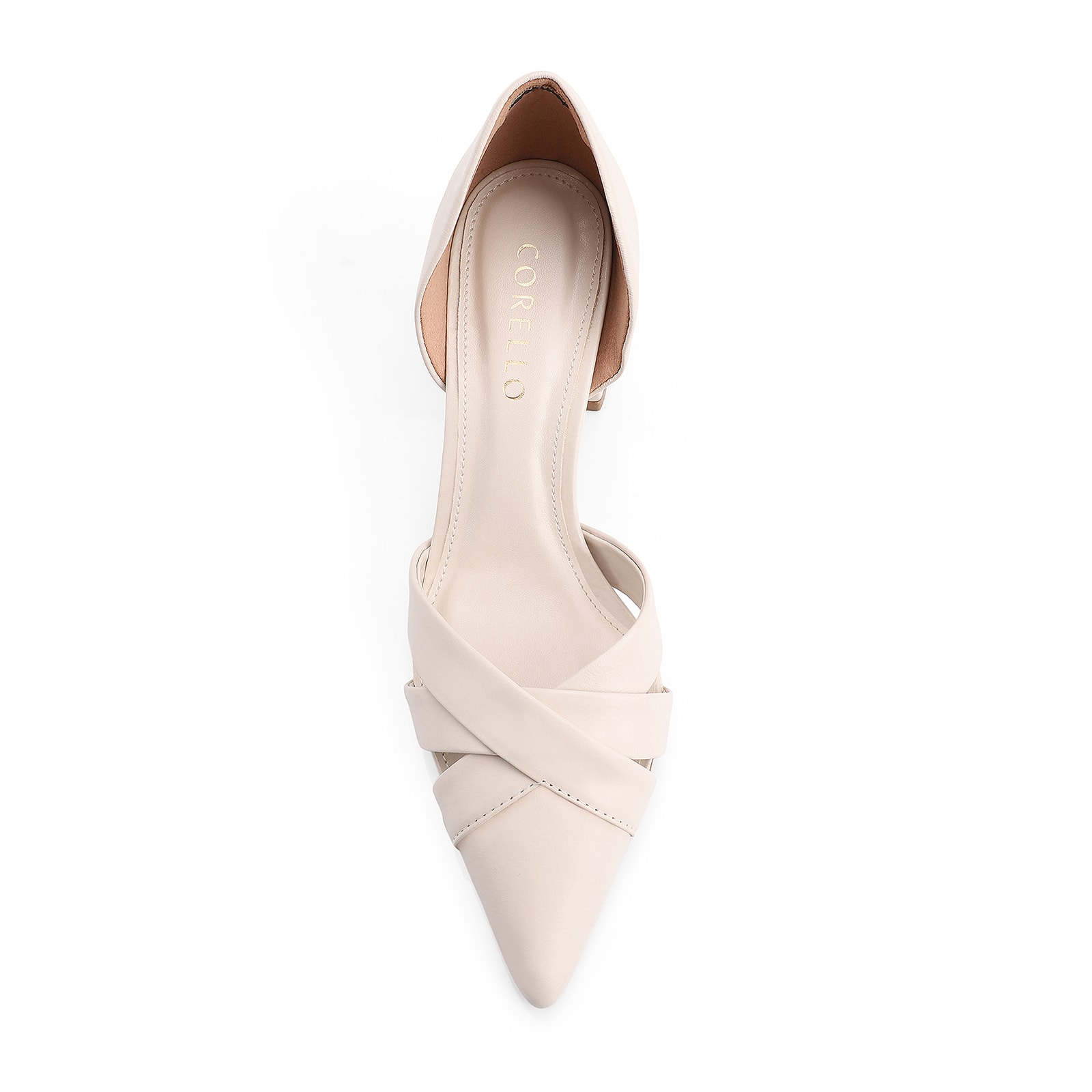 Scarpin Couro Off White
