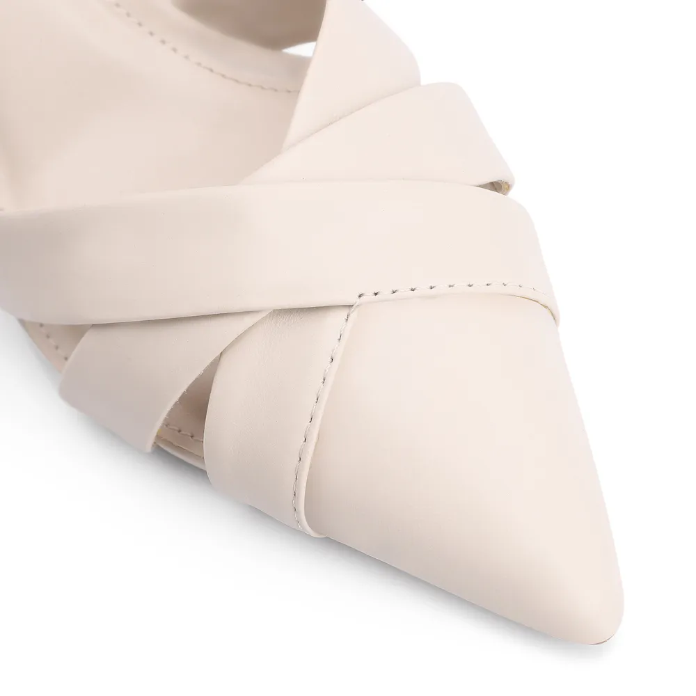 Scarpin Couro Off White - imagem 6