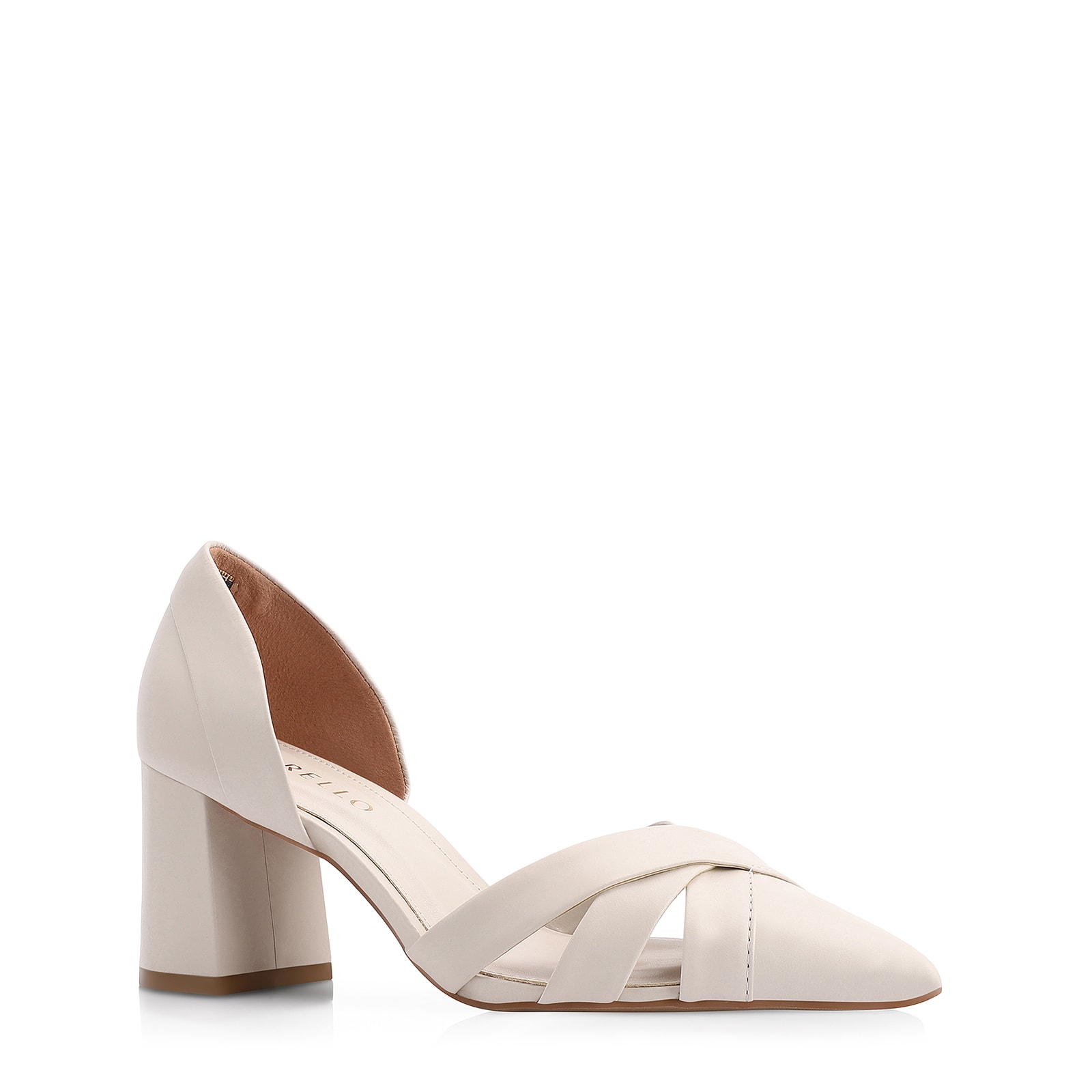 Scarpin Couro Off White