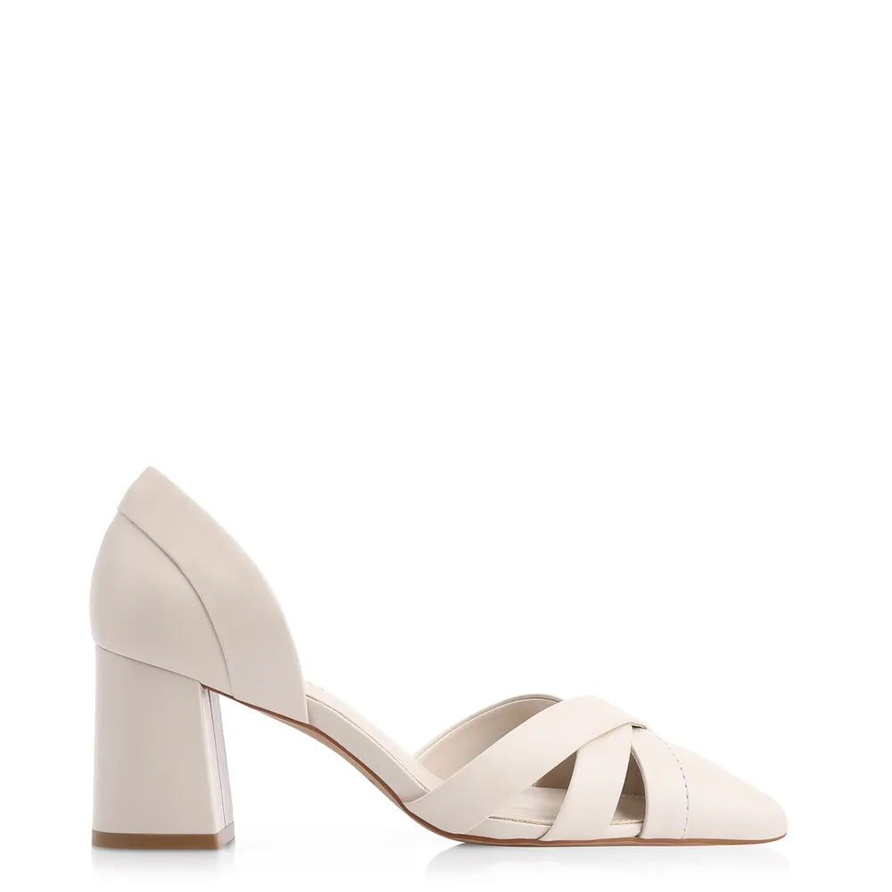 Scarpin Couro Off White - imagem 2