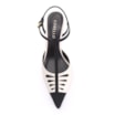 Scarpin Couro Off White/Alt Nobuck Preto - imagem 5