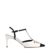 Scarpin Couro Off White/Alt Nobuck Preto - imagem 2
