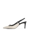Scarpin Couro Off White/Preto - imagem 5