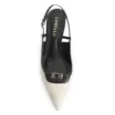 Scarpin Couro Off White/Preto - imagem 6