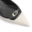 Scarpin Couro Off White/Preto - imagem 7