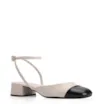 Scarpin Couro Off White/Preto - imagem 1
