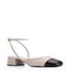 Scarpin Couro Off White/Preto - imagem 1