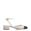 Scarpin Couro Off White/Preto - imagem 2