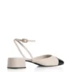 Scarpin Couro Off White/Preto - imagem 3