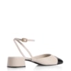 Scarpin Couro Off White/Preto - imagem 3