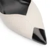 Scarpin Couro Off White/Verniz Preto - imagem 6