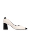Scarpin Couro Off White/Verniz Preto - imagem 2