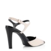 Scarpin Couro Off White/Verniz Preto - imagem 4