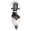 Scarpin Couro Off White/Verniz Preto - imagem 6