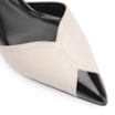 Scarpin Couro Off White/Verniz Preto - imagem 7