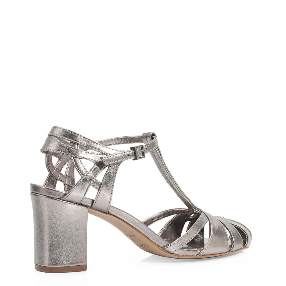 Scarpin Couro Prata - imagem 4