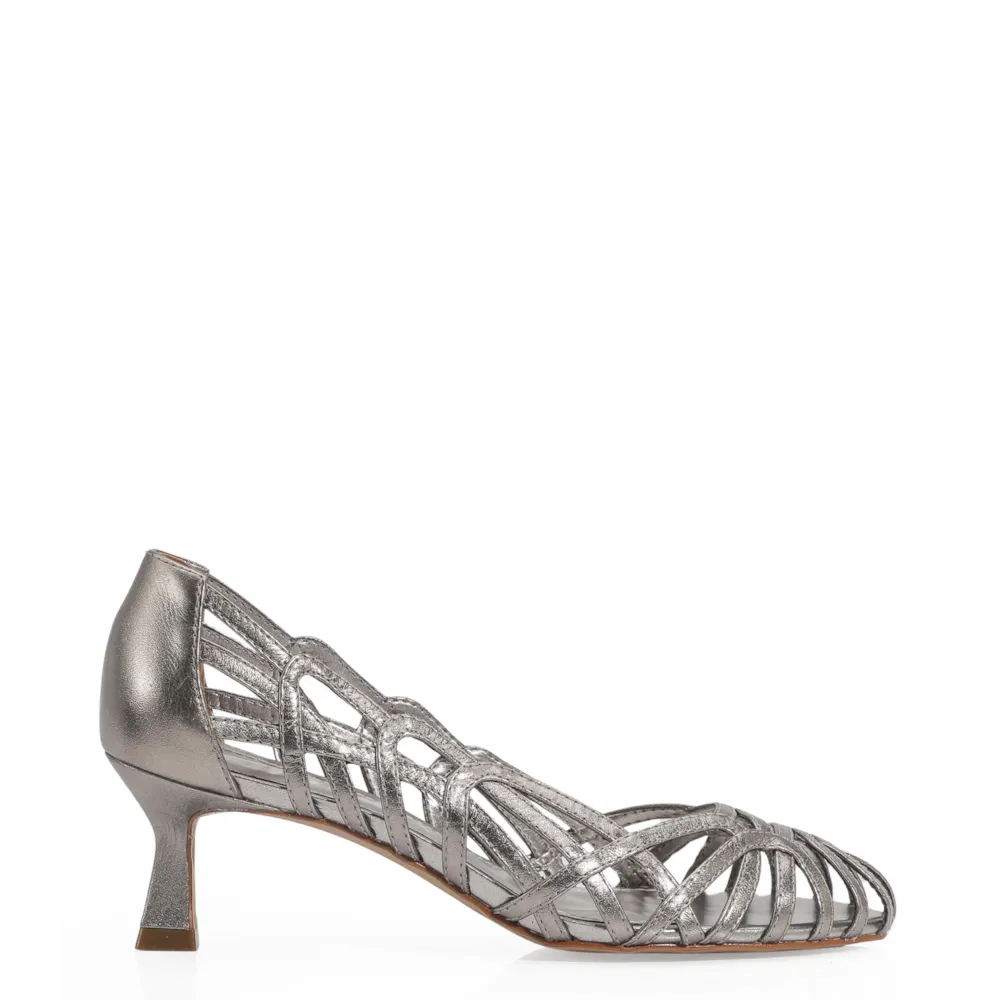 Scarpin Couro Prata - imagem 2