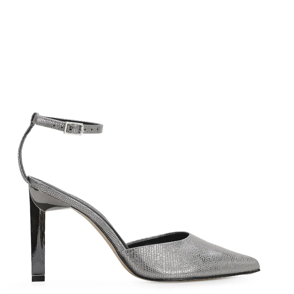 Scarpin Couro Prata - imagem 3