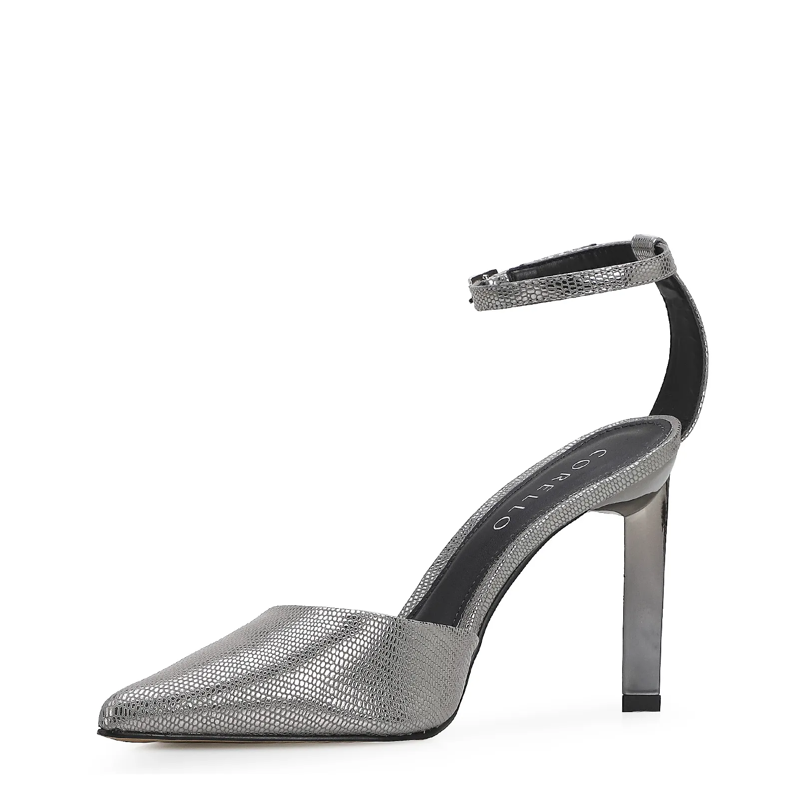 Scarpin Couro Prata