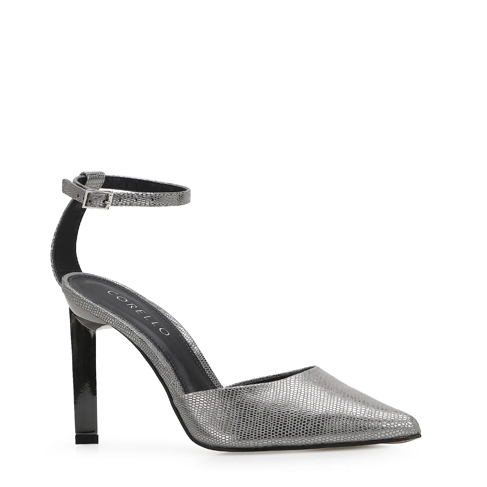 Scarpin Couro Prata
