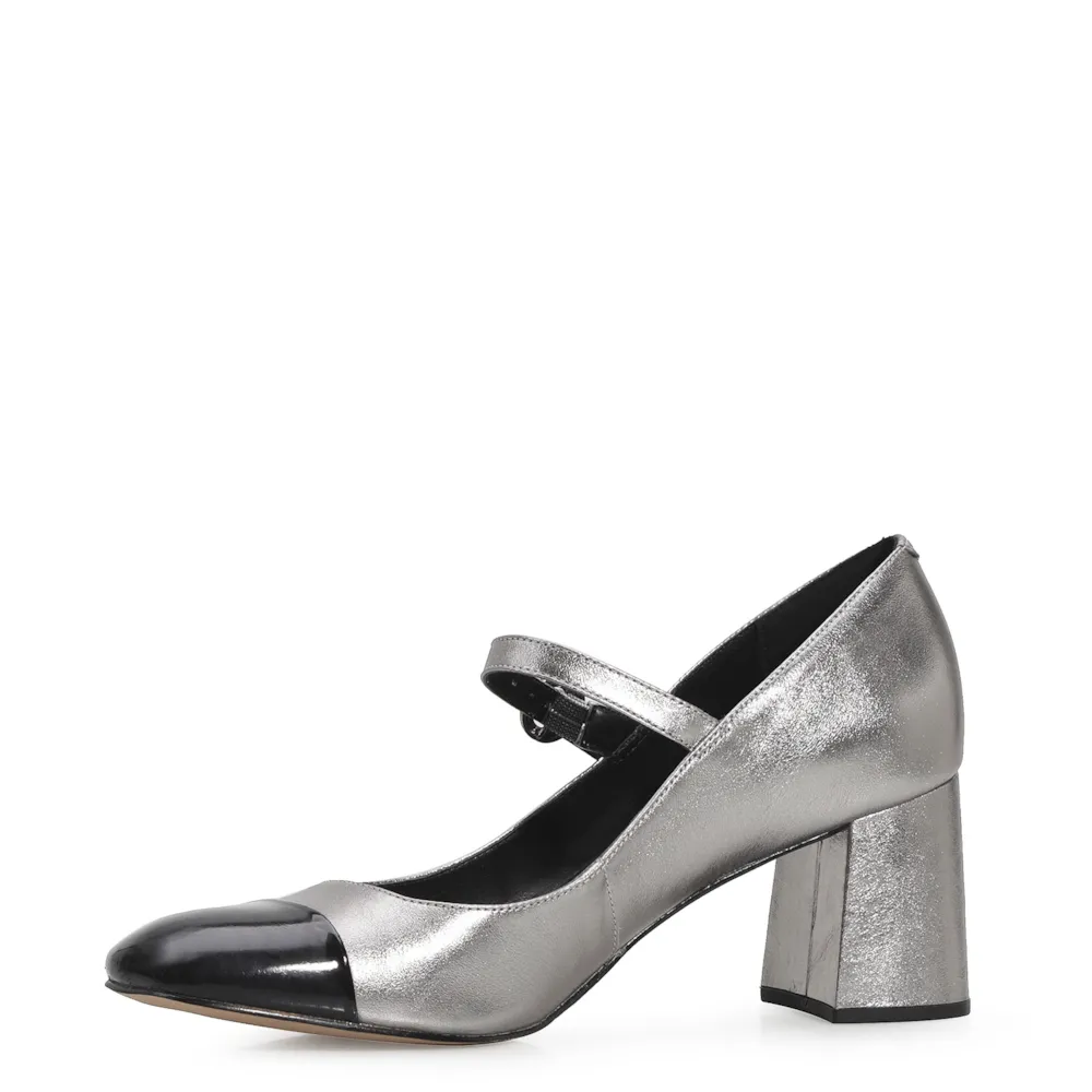Scarpin Couro Prata - imagem 5