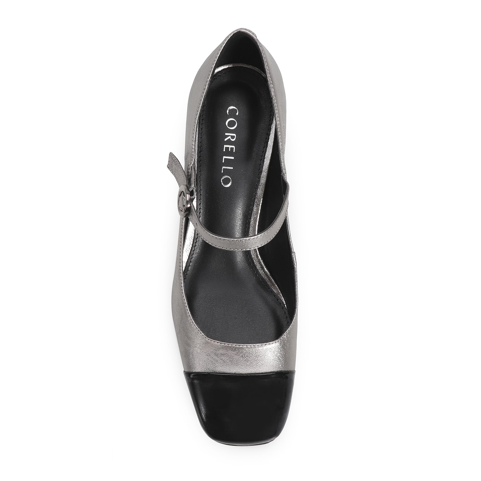 Scarpin Couro Prata
