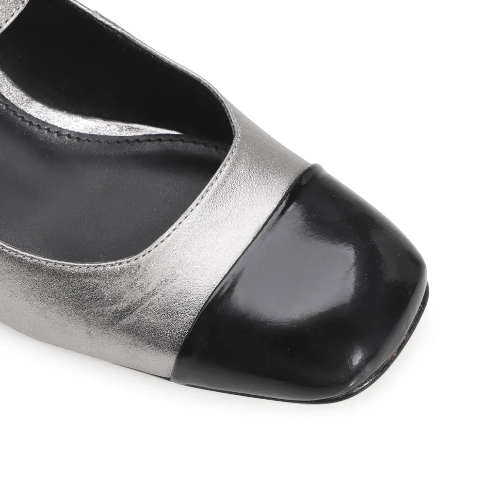 Scarpin Couro Prata - imagem 7