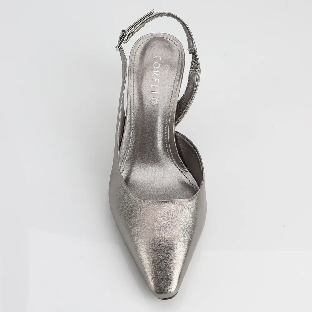 Scarpin Couro Prata - imagem 5