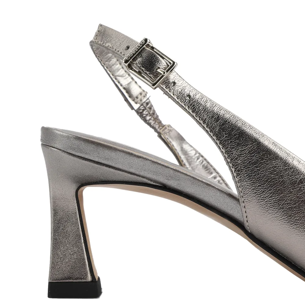 Scarpin Couro Prata - imagem 7