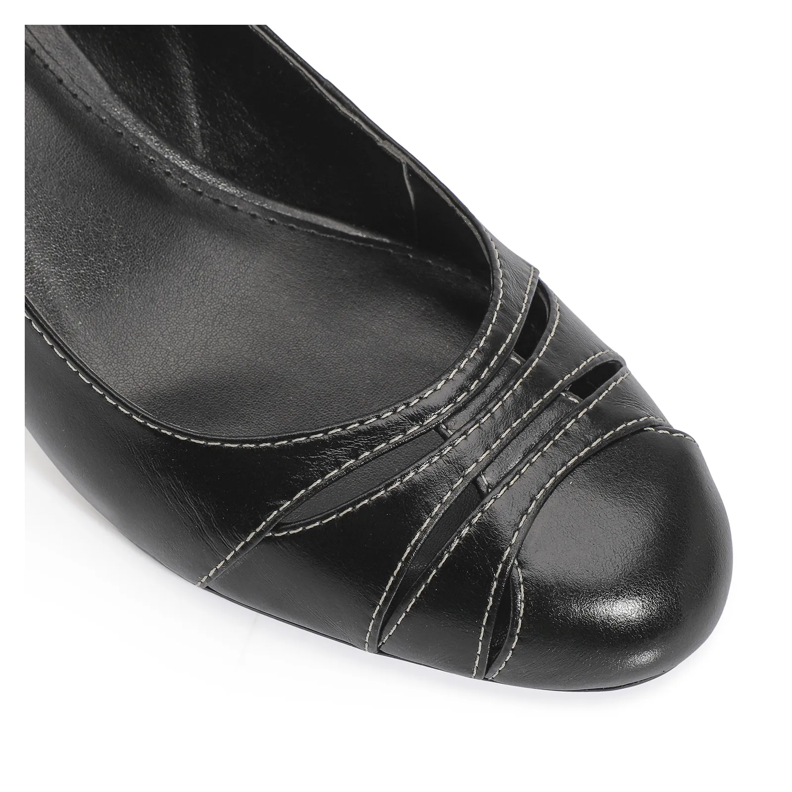 Scarpin Couro Preto