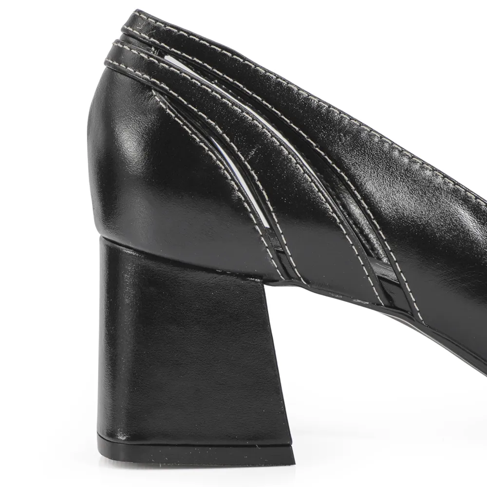 Scarpin Couro Preto - imagem 7