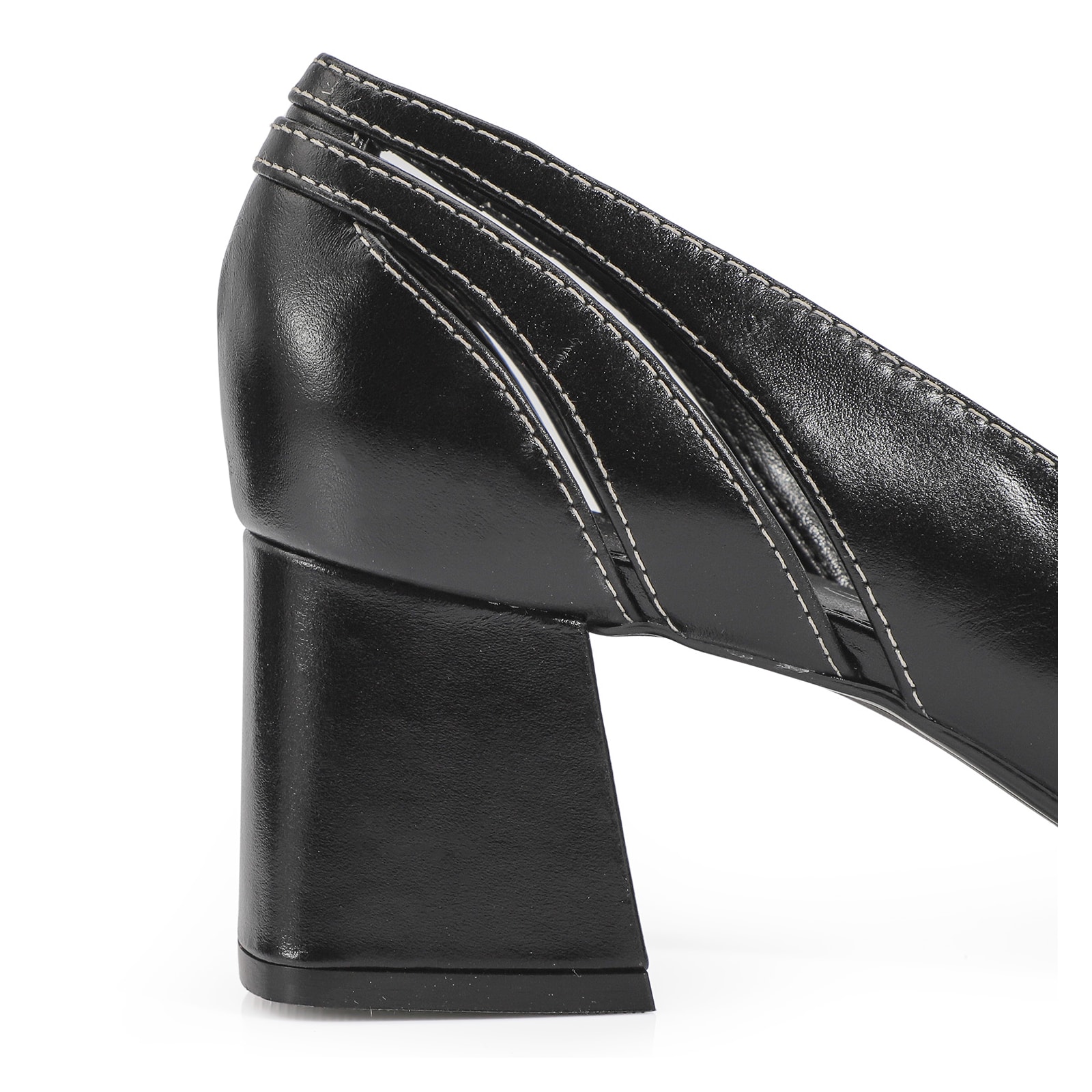 Scarpin Couro Preto