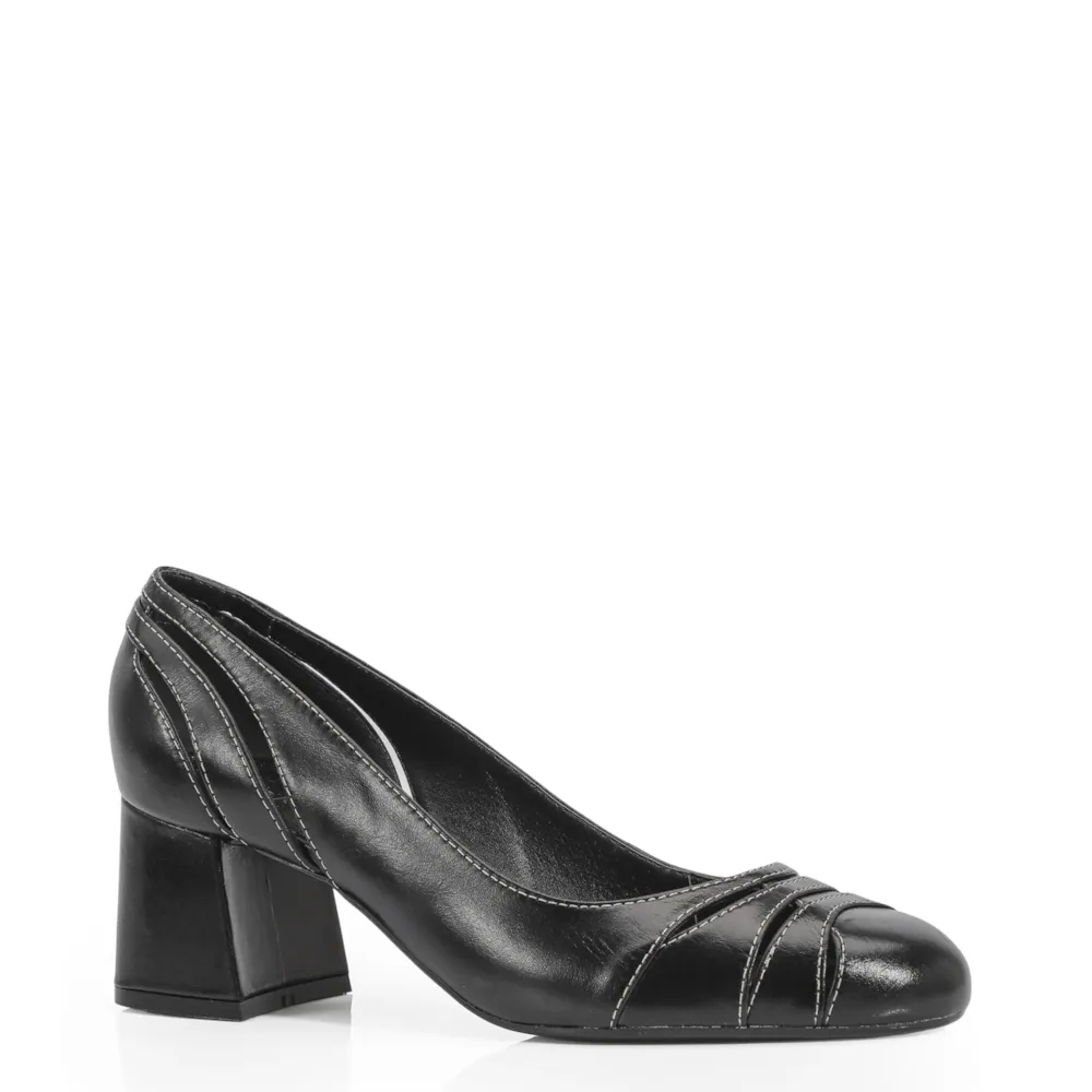 Scarpin Couro Preto