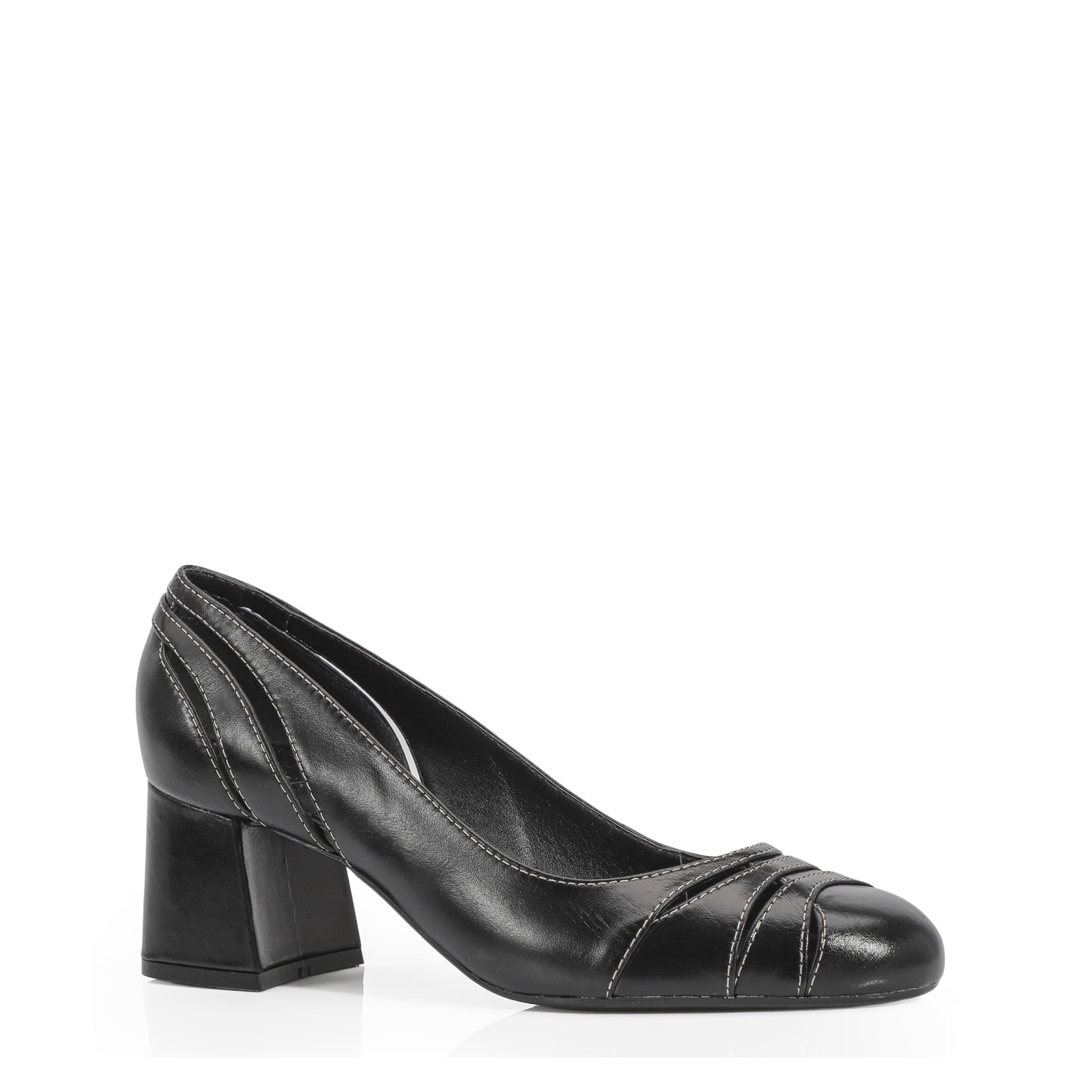 Scarpin Couro Preto