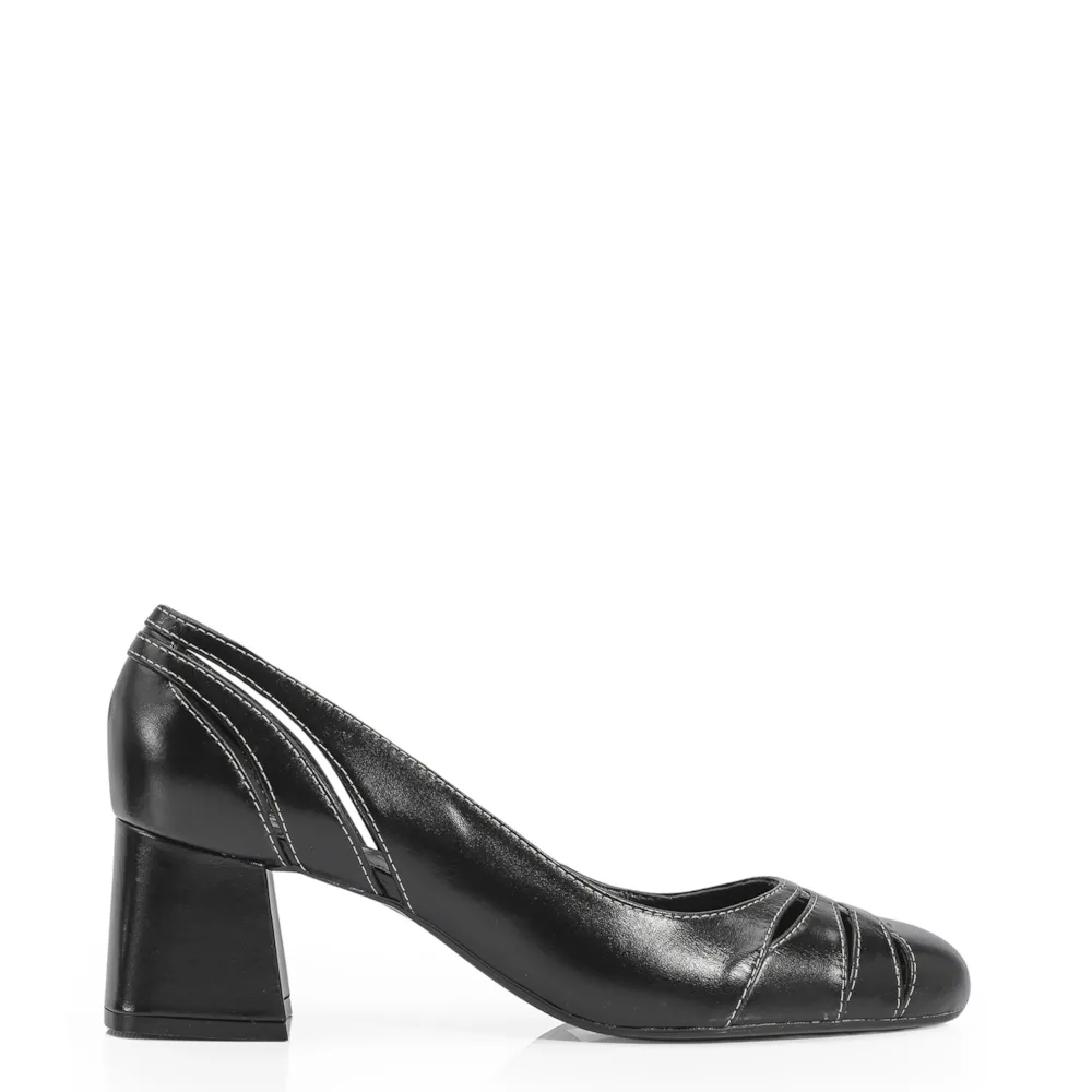 Scarpin Couro Preto - imagem 2