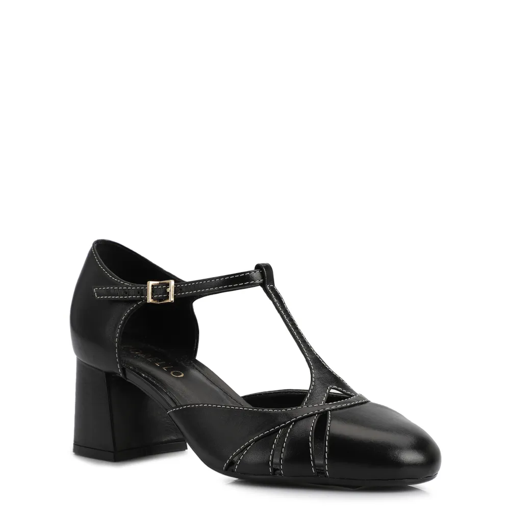 Scarpin Couro Preto