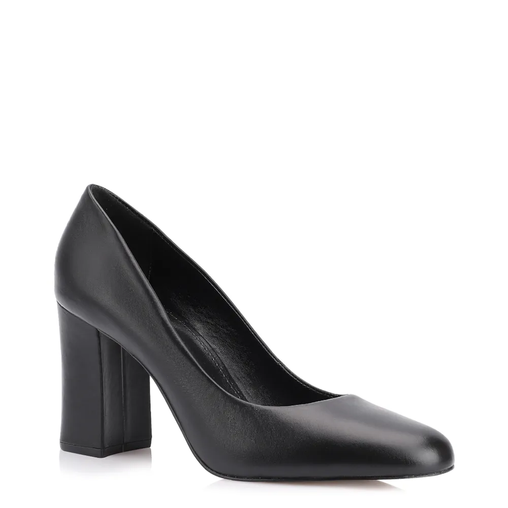 Scarpin Couro Preto