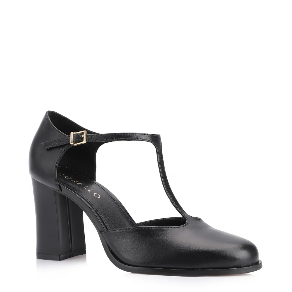 Scarpin Couro Preto