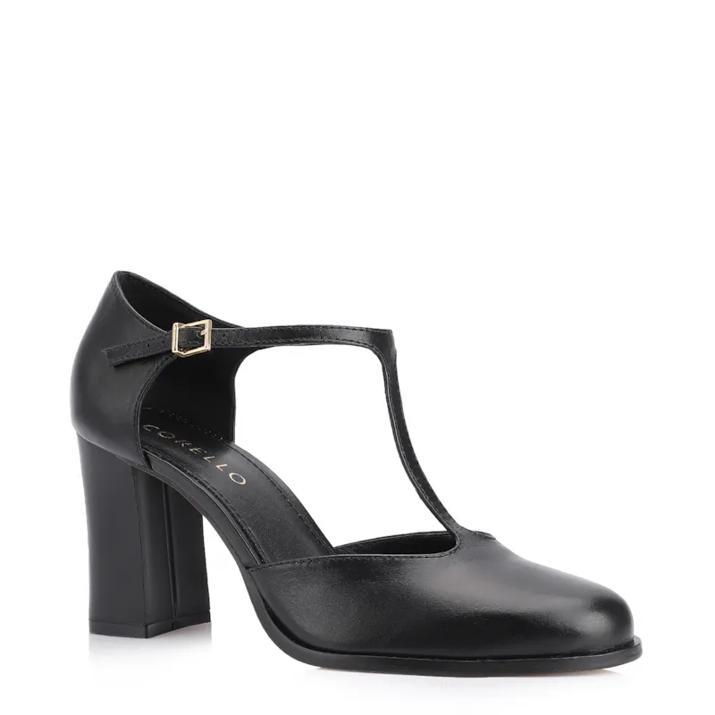 Scarpin Couro Preto