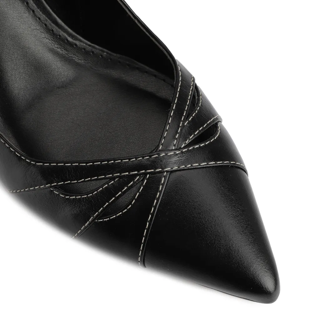 Scarpin Couro Preto - imagem 6