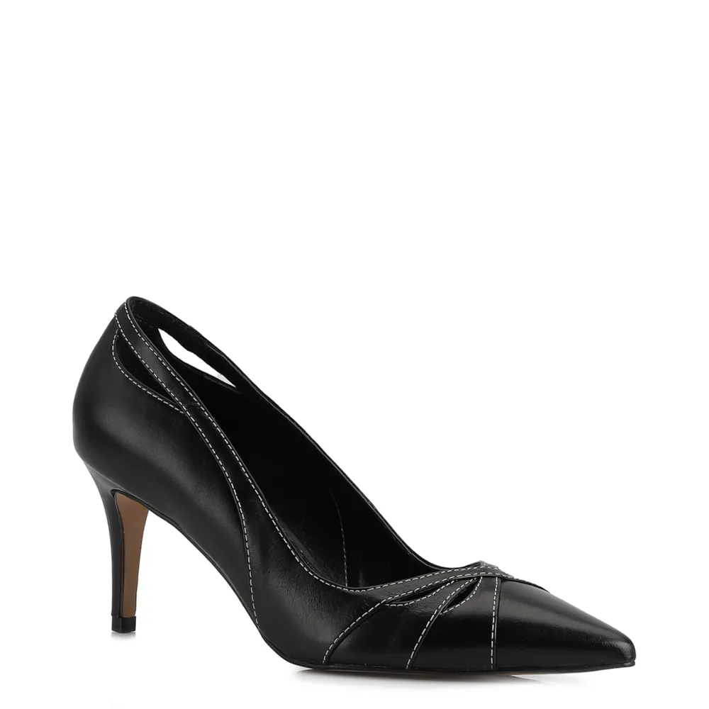 Scarpin Couro Preto