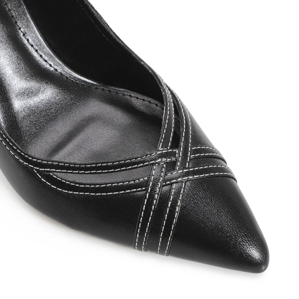 Scarpin Couro Preto - imagem 7
