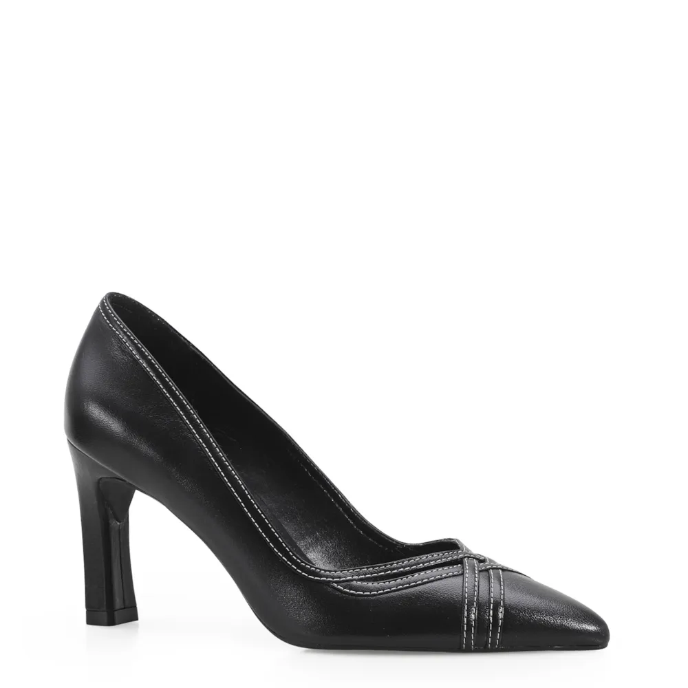 Scarpin Couro Preto