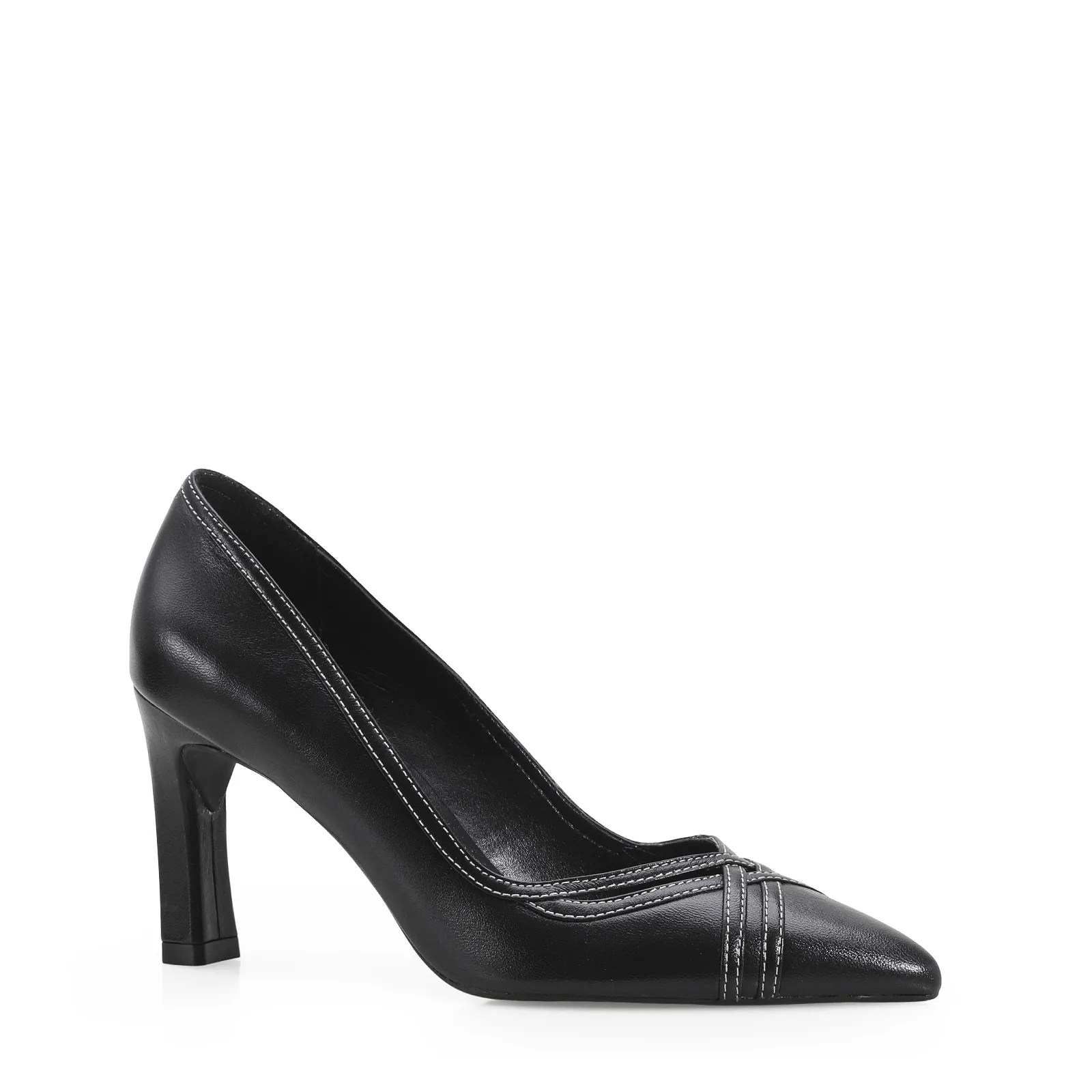 Scarpin Couro Preto