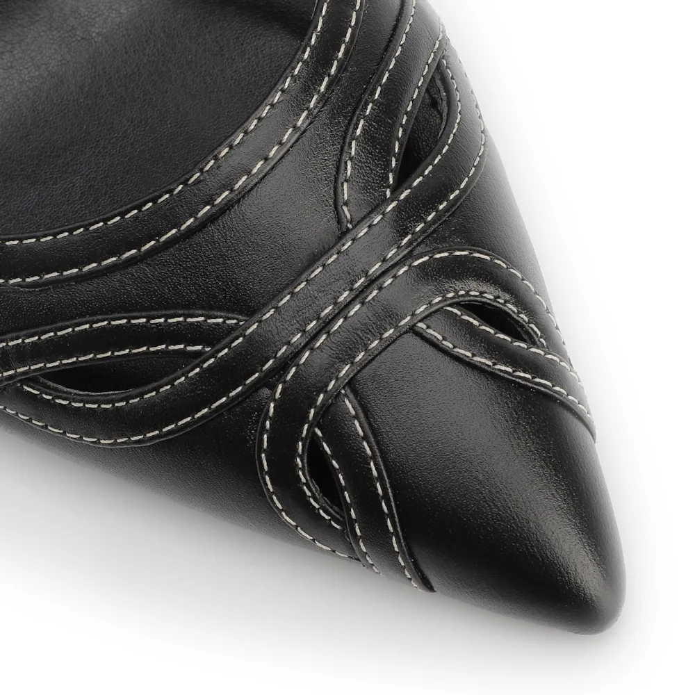 Scarpin Couro Preto - imagem 6