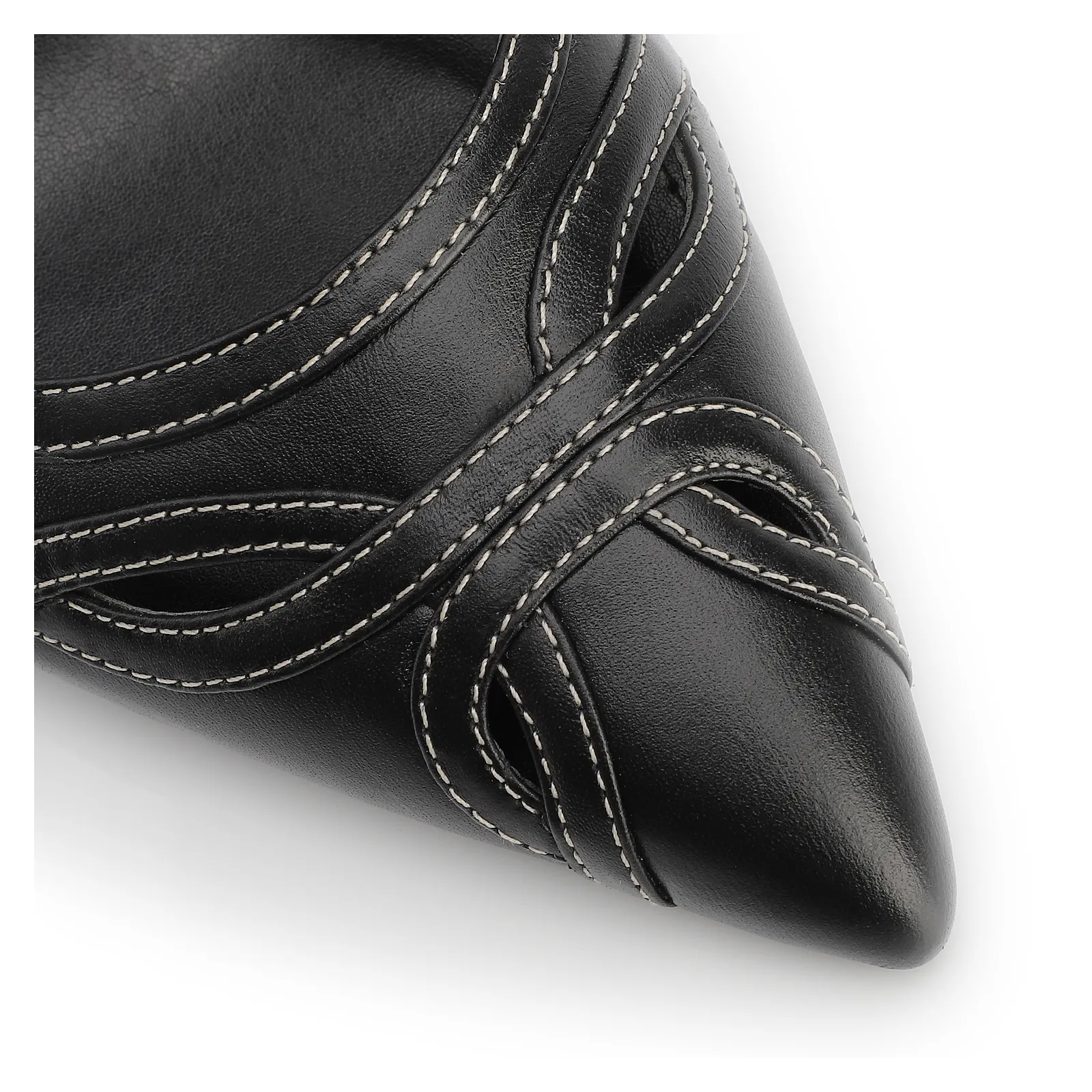 Scarpin Couro Preto